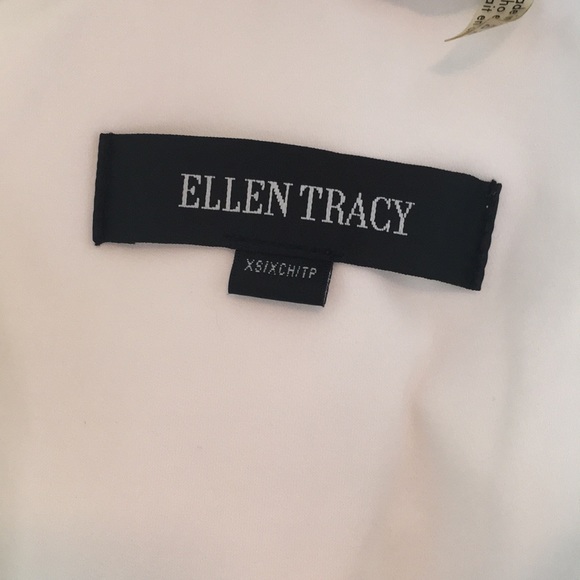 White Ellen Tracy trench coat rain jacket - Picture 3 of 8